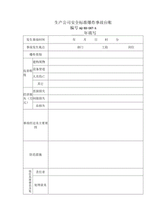 生产公司安全标准爆炸事故台账.docx