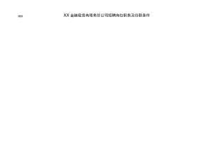 XX金融租赁有限责任公司招聘岗位职责及任职条件.docx