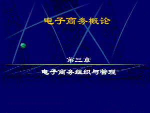 第3章电子商务组织与管理.ppt