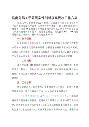 县商务局关于开展案件剖析以案促改工作方案.docx