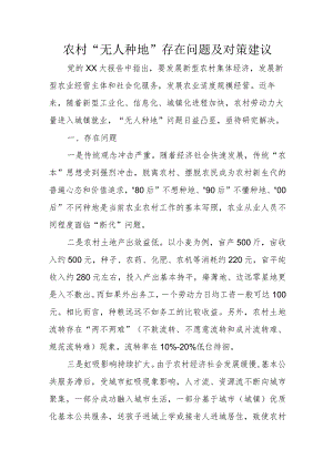 农村“无人种地”存在问题及对策建议.docx