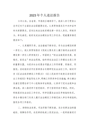 2023年个人述法报告.docx
