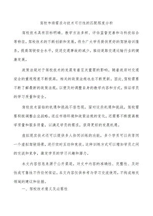 驾校市场需求与技术可行性的匹配程度分析.docx