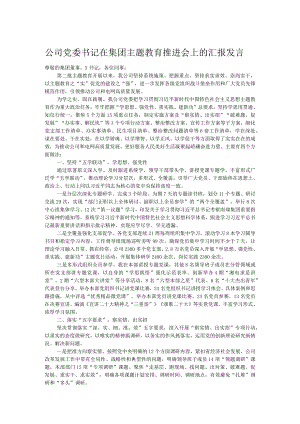公司党委书记在集团主题教育推进会上的汇报发言.docx