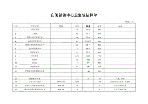 白箬铺镇中心卫生院结算单.docx