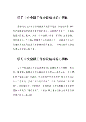 金融机构学习2023年中央金融工作会议精神的心得体会21篇.docx