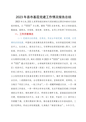 2023年县市基层党建工作情况报告总结.docx