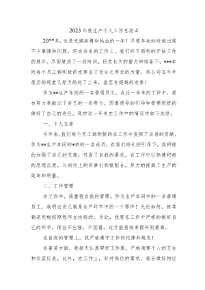2023年度生产个人工作总结4.docx