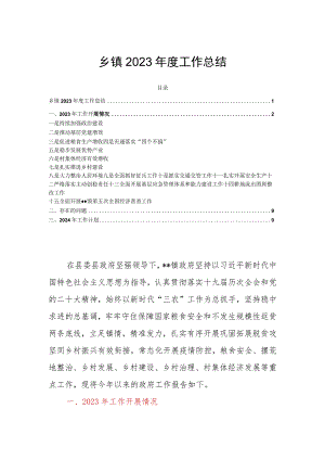 乡镇2023年度工作总结.docx