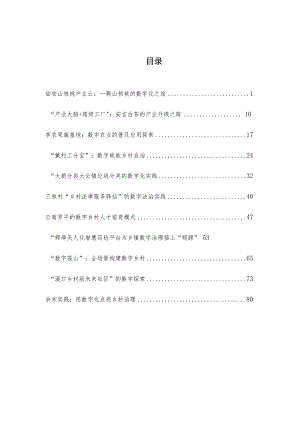 数字乡村产业发展联盟：数字乡村最佳实践案例精编.docx