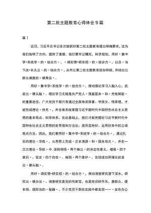 第二批主题教育心得体会9篇.docx