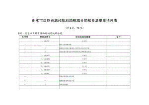 衡水市自然资源和规划局桃城分局权责清单事项总表.docx