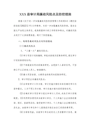 局廉政风险点及防控措施.docx