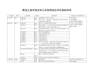黑龙江省市场主体公共信用综合评价指标体系.docx