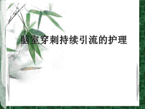 脑室引流管的护理幻灯片..ppt