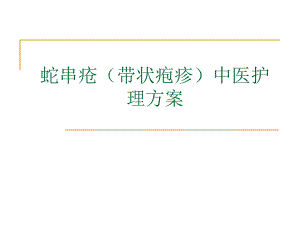 蛇串疮中医护理方案.ppt