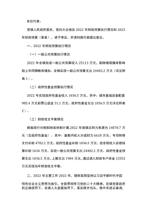 2022年财政预算执行情况和2023年财政预算（草案）的报告.docx