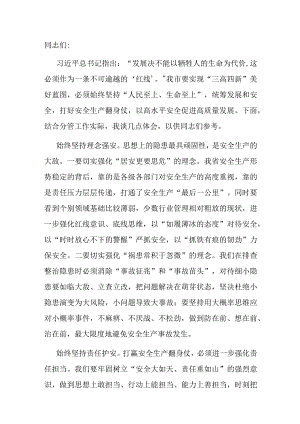 在集团党委理论学习中心组安全生产专题研讨交流会上的发言.docx