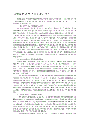 镇党委书记2023年度述职报告 .docx