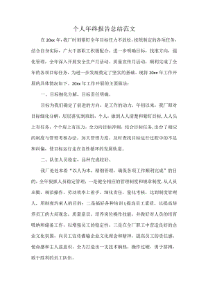 个人年终报告总结范文.docx