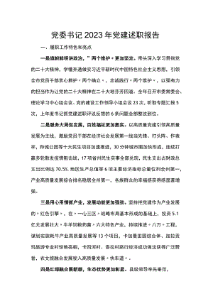 党委书记2023年党建述职报告.docx