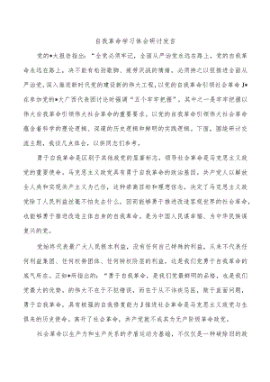自我革命学习体会研讨发言.docx