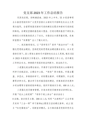 党支部2023年工作总结报告.docx