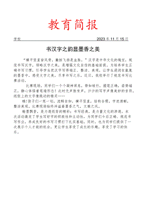 开展汉字规范书写比赛活动简报.docx