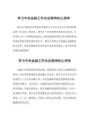 学习贯彻落实2023年中央金融工作会议精神的个人心得体会36篇.docx