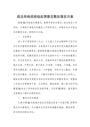 政法系统巡视组反馈意见整改落实方案.docx