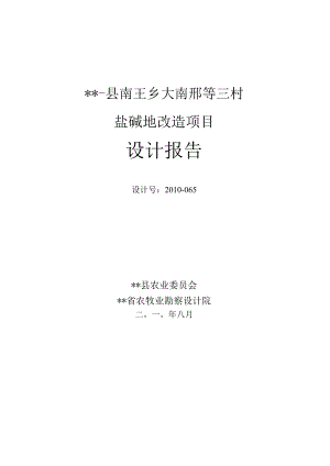 盐碱地改造项目设计报告.docx