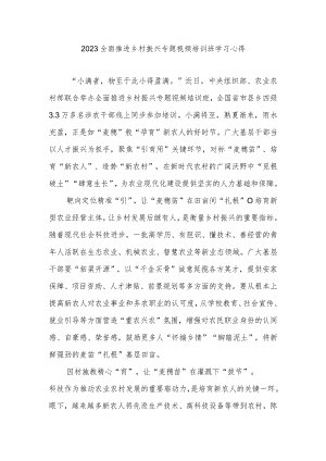 2023全面推进乡村振兴专题视频培训班学习心得2篇.docx
