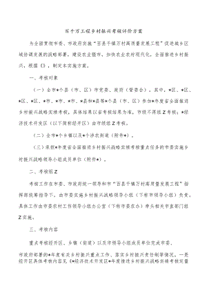 百千万工程乡村振兴考核评价方案.docx