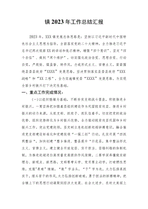 镇2023年工作总结汇报.docx