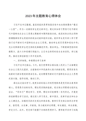 高校学生支部书记关于第二批主题教育心得体会.docx