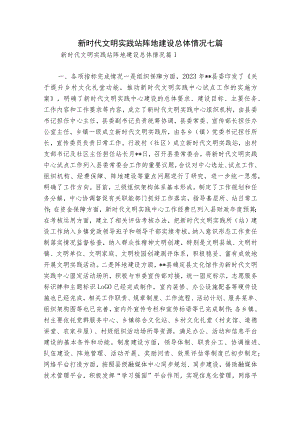 新时代文明实践站阵地建设总体情况七篇.docx