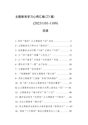 主题教育学习心得汇编（23篇）.docx