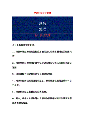 电商行业会计账务处理分录.docx