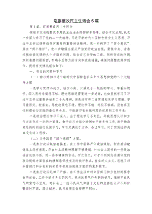 巡察整改民主生活会6篇.docx