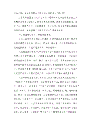 经验交流：党建引领聚合力踔厉奋发谱新篇.docx