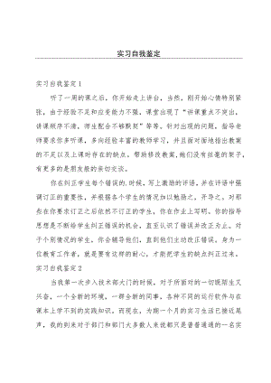 实习自我鉴定.docx