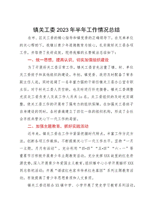 镇关工委2023年半年工作情况总结.docx