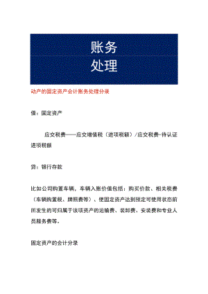 动产的固定资产会计账务处理分录.docx