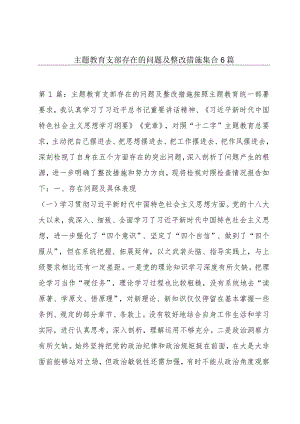 主题教育支部存在的问题及整改措施集合6篇.docx