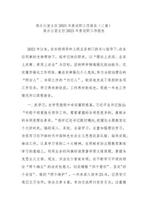 局办公室主任2023年度述职工作报告(二篇).docx