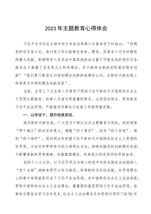 (十篇)2023年检察院第二批主题教育心得体会.docx