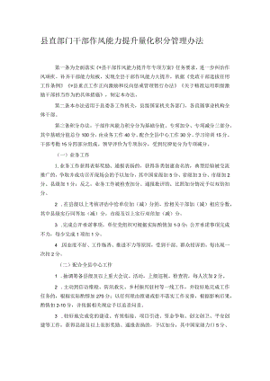 县直部门干部作风能力提升量化积分管理办法.docx