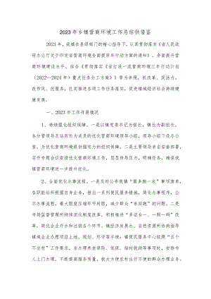 2023年乡镇营商环境工作总结供借鉴.docx