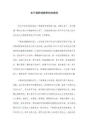 关于调研调查研究的感悟.docx