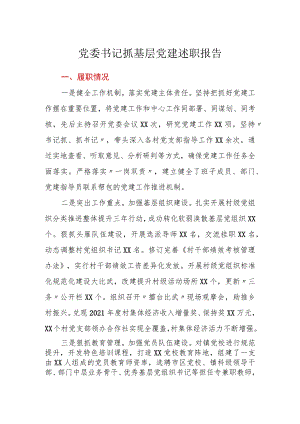 党委书记抓基层党建述职报告.docx